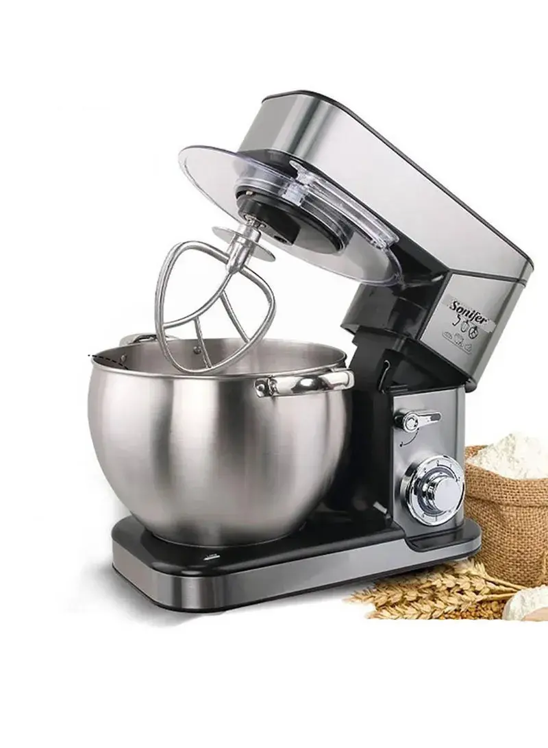 1000W 5.0L 1000g Dough 6-Speed Stainless Steel Stand Mixer With Beaters SF-8083