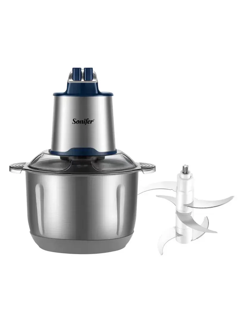 600W 4L Stainless Steel Container Food Chopper, 2-Speed Adjustable Multifunctional Electric Food Chopper SF-8122