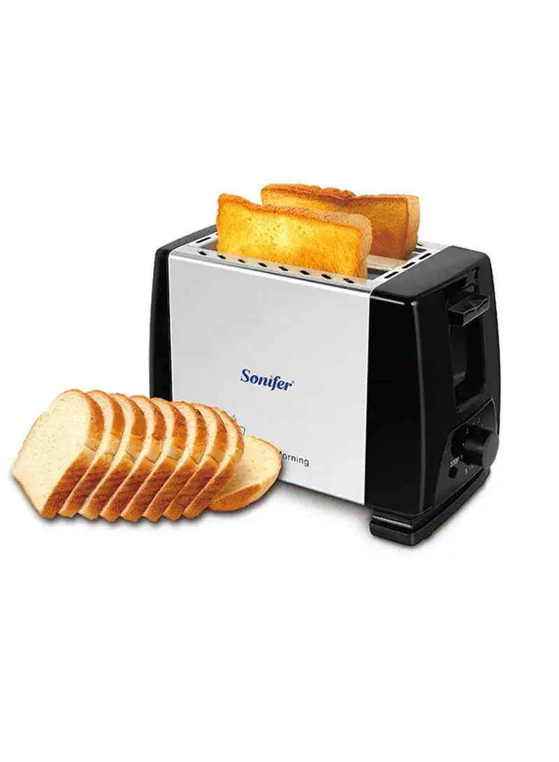 700W 2-Slice Stainless Steel Toaster, 6-Heating Options Bread Electric Toaster SF-6007