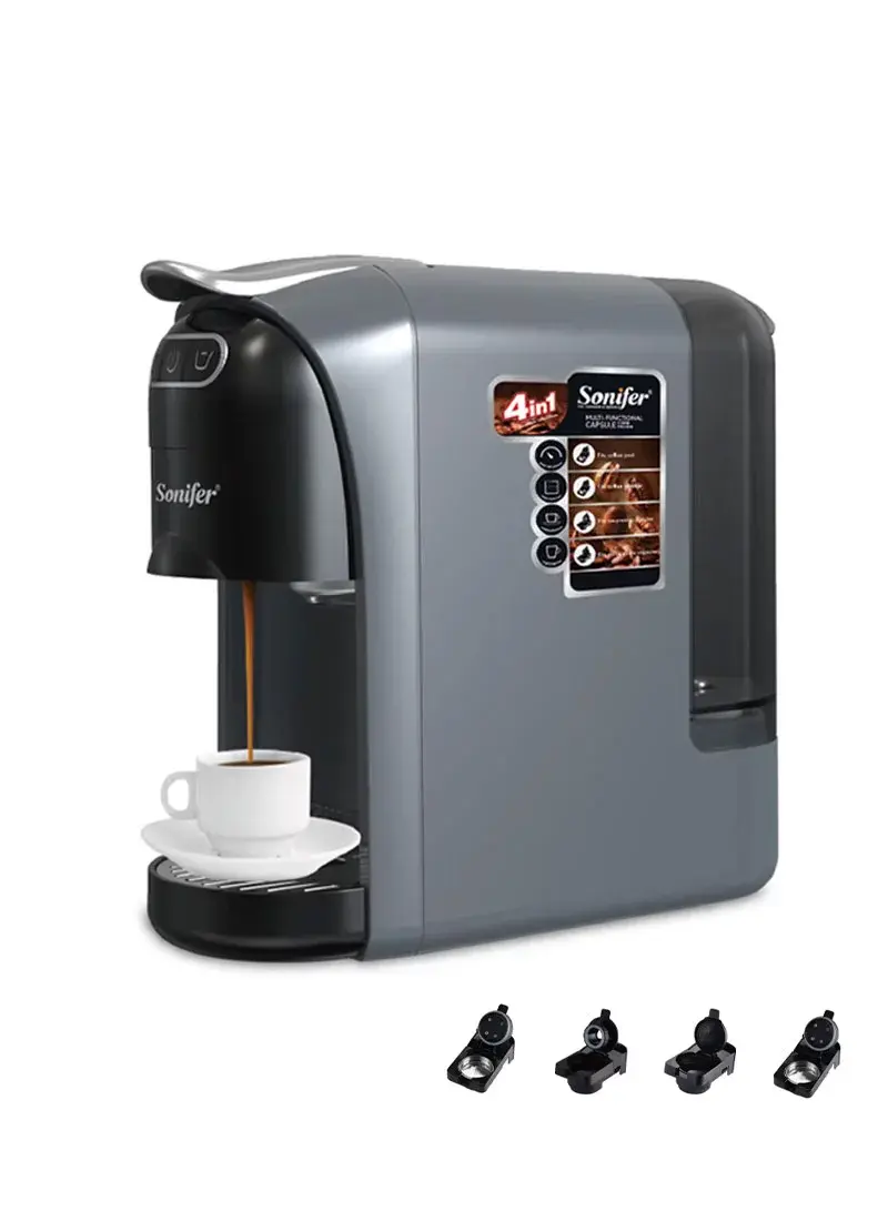 1400W 0.7L 4-in-1 Coffee Maker Machine, 20-Bar High-Pressure Multifunctional Powder & Capsules Coffee Maker F-3579