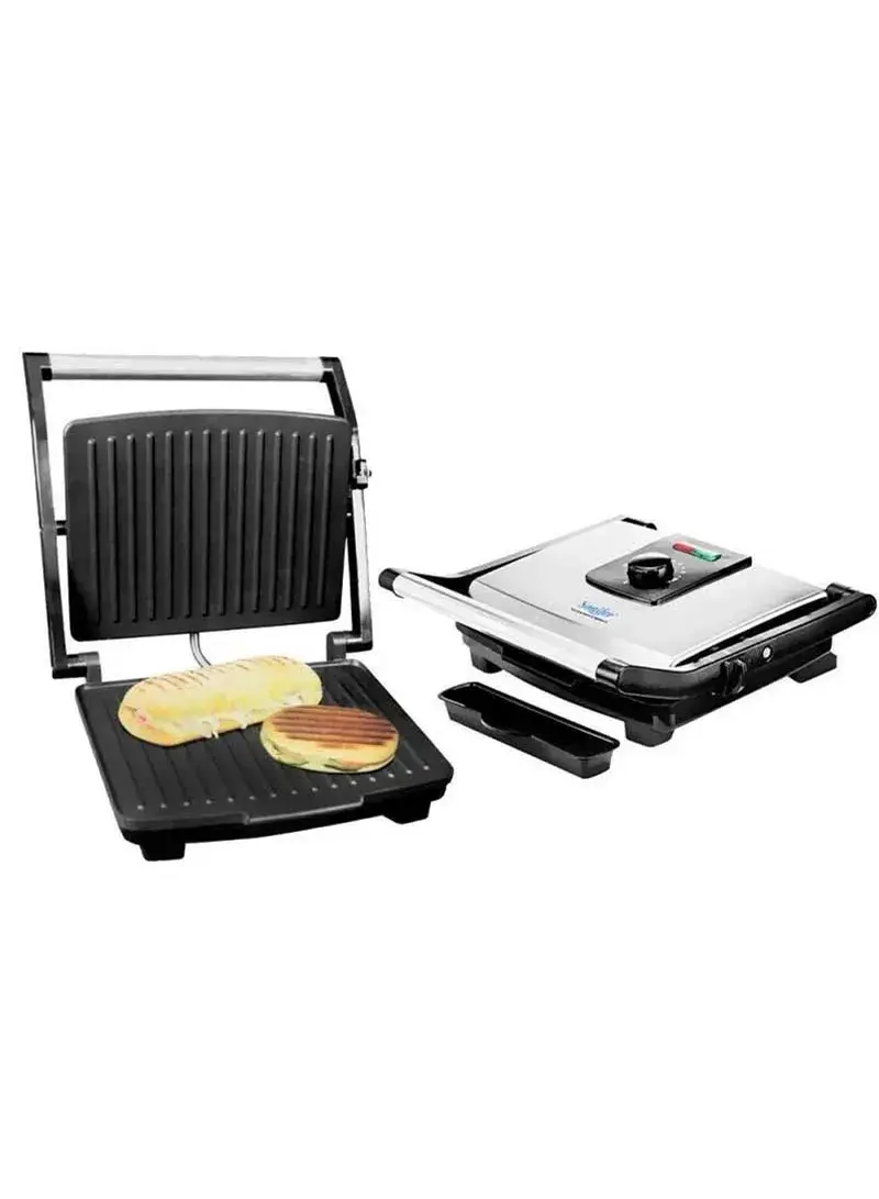 2000W Stainless Steel Electric Sandwich Maker, Non-Stick Coated Plate Electric Grill SF-6012