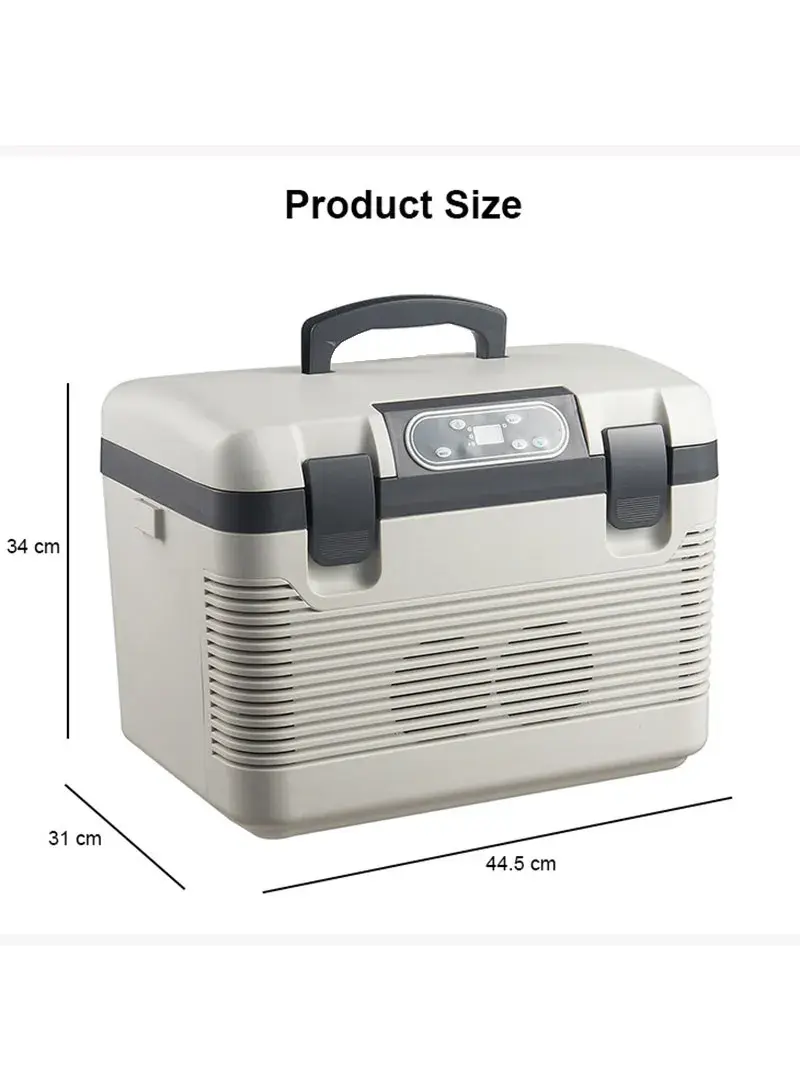 19L Dual-Core Portable Refrigerator Mini Fridge for Cars Trucks Home Office DC 12V/ DC 24V/ AC 220V with Digital Display (L30 x W45 x H36)cm