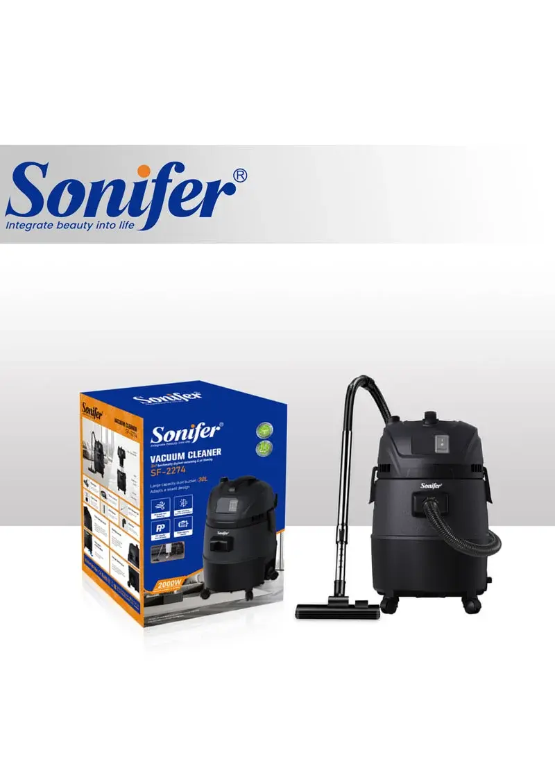 2000W 220kPa 30L Vacuum Cleaner, Heavy Duty Commercial Grade Suction with Pure Copper Motor and HEPA Filtration SF-2274