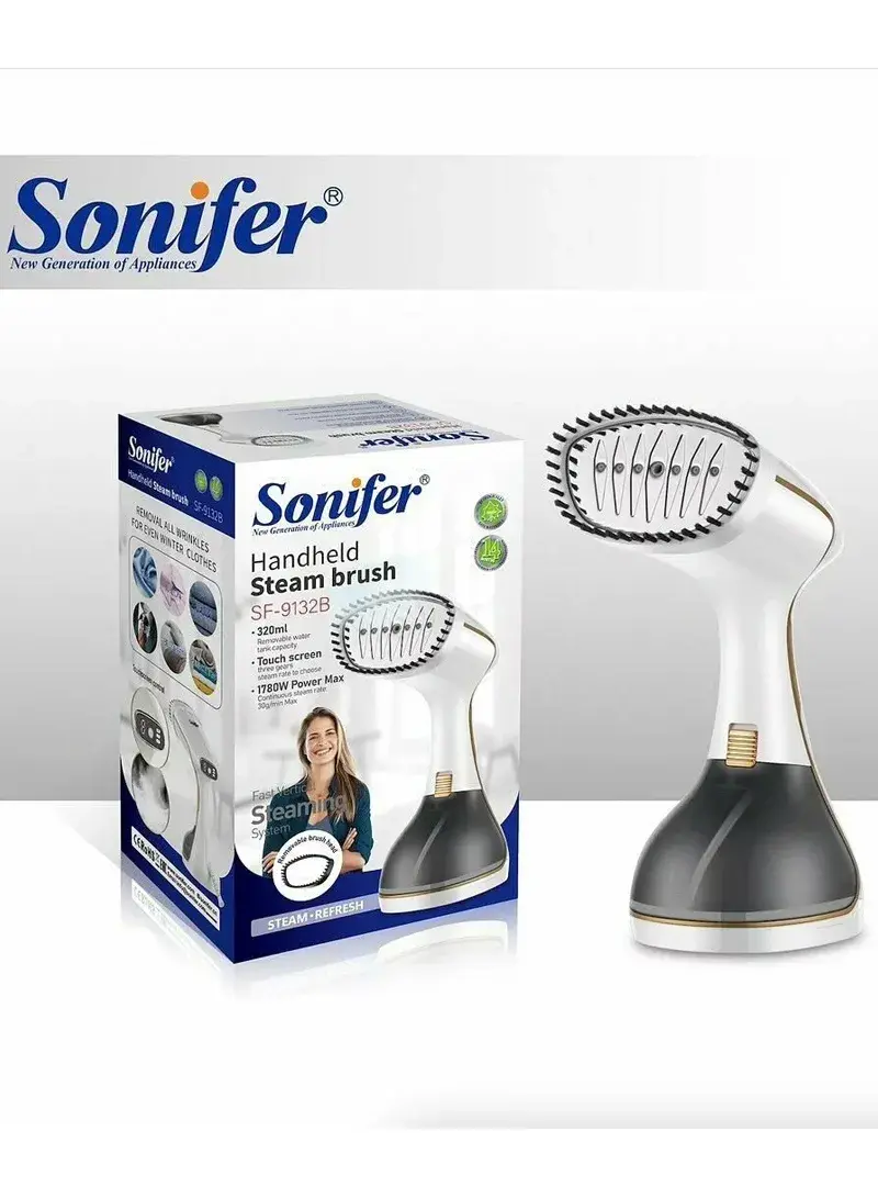 1780W 320ml Portable Handheld Double Heating Garment Steamer with Auto Shut-Off & Steam Brush SF-9132B