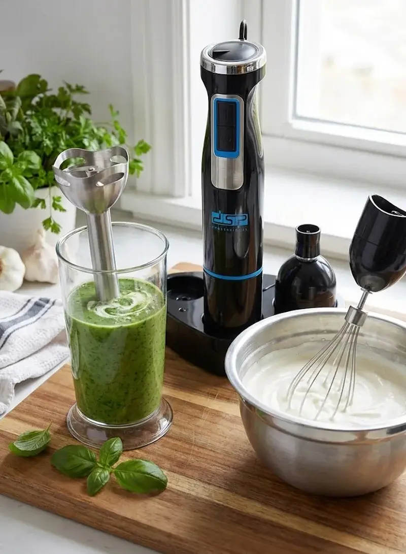1200W 4-In-1 High Power Stainless Steel Hand Blender Set With 2 Speed KM1137