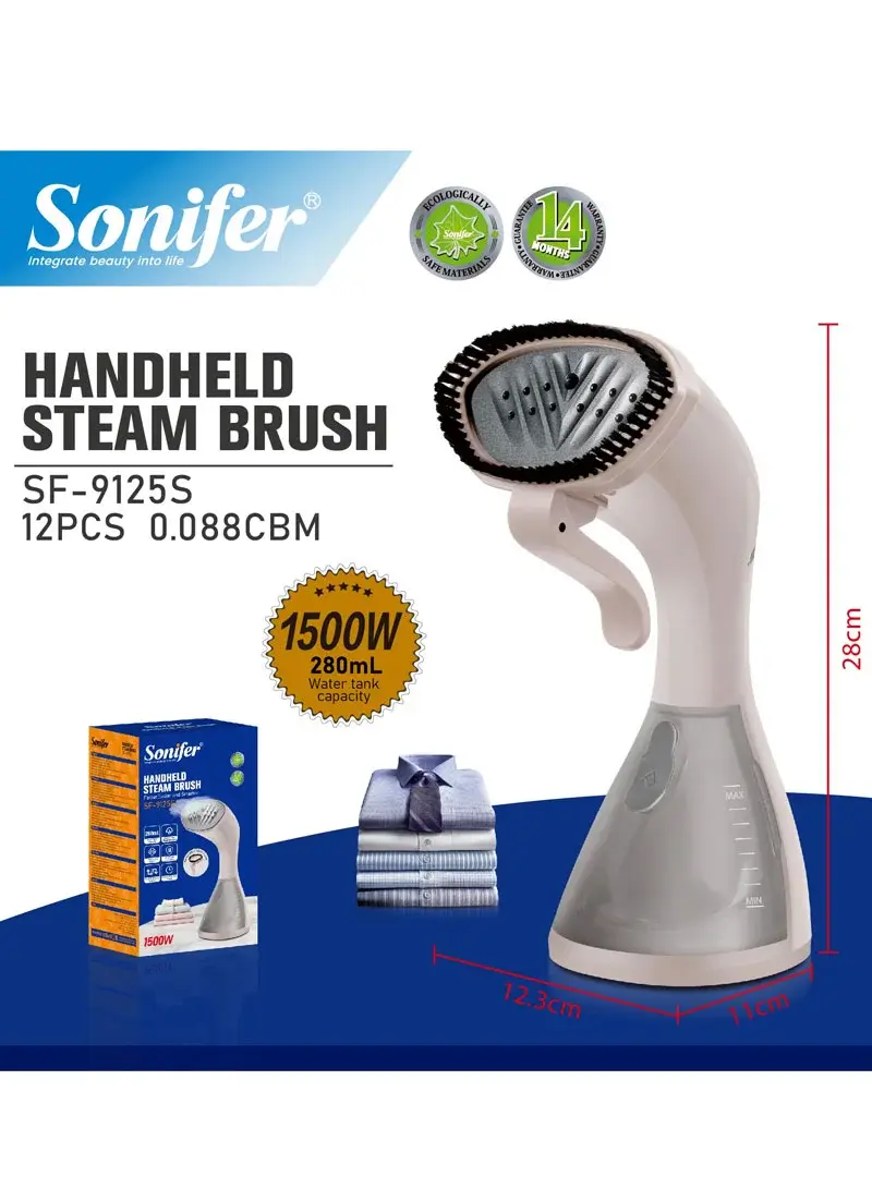 1500W 280ml Handheld Garment Steamer 30gmin Steam 3 Level Control Fast Heat SF-9125S