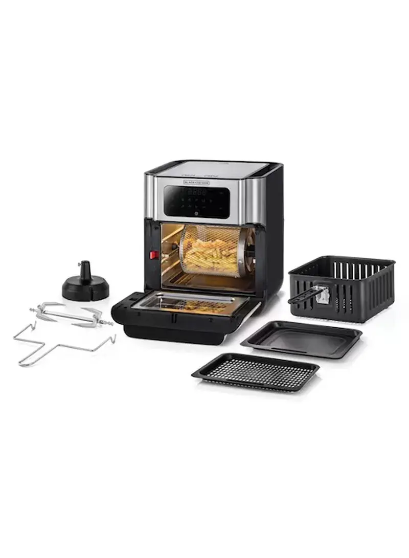 1500W 12L Stainless Steel Air Fryer Oven With Digital Temperature Control & 10 Preset Modes AOF100-B5 (L37 x W37 x H41.6)cm