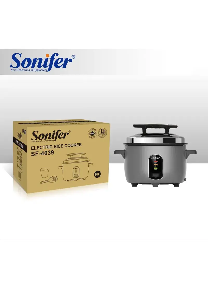 1600W 10L Rice Cooker Capacity 3-Button Operation, Steaming & Boiling Function SF-4039