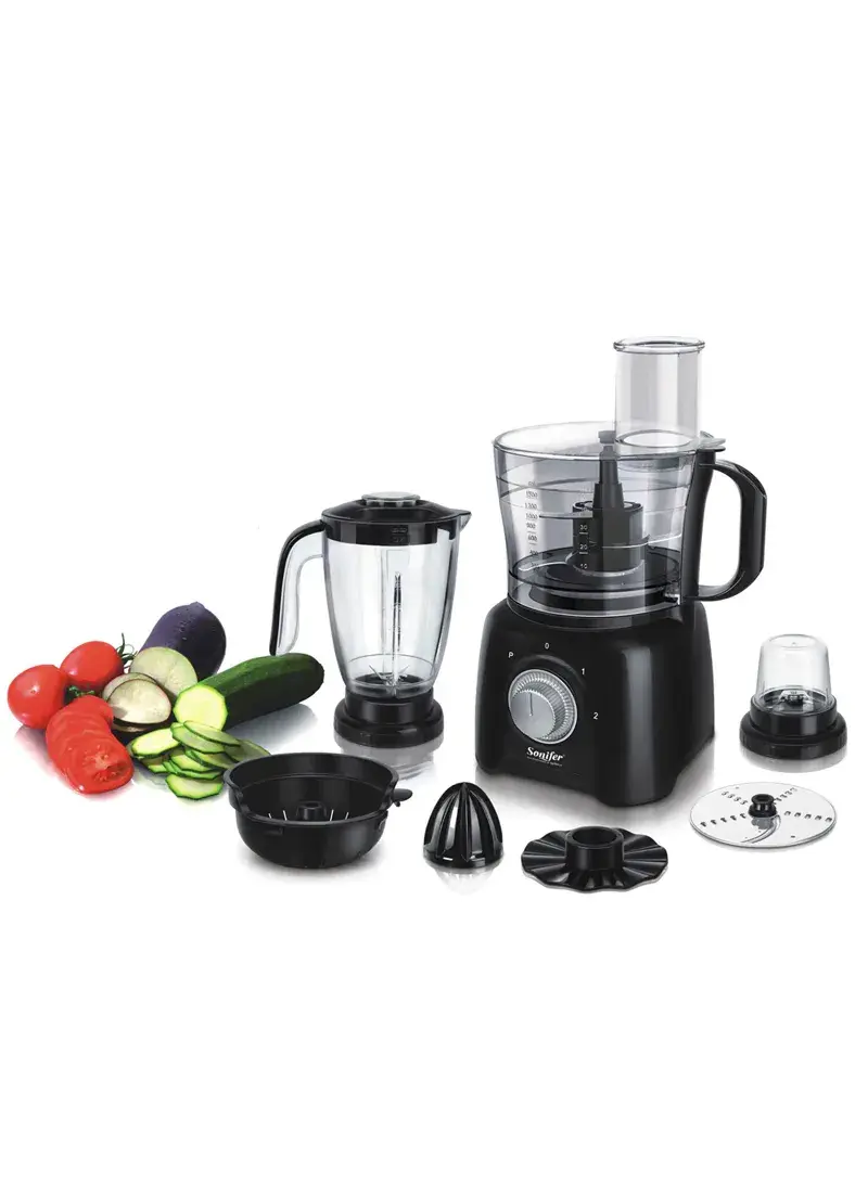400W 1.5L  9-In-1 Food Processor Citrus Juicer Coffee Grinder Set With 2 Speeds & Pulse Settings SF-8027
