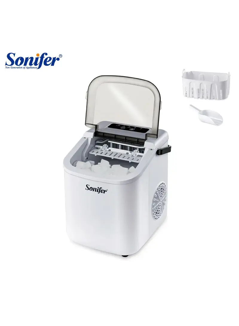 1.2L 112W Electric Ice Maker 12Kg Daily Ice Output/ 9 Ice Cubes at a Time SF-6522