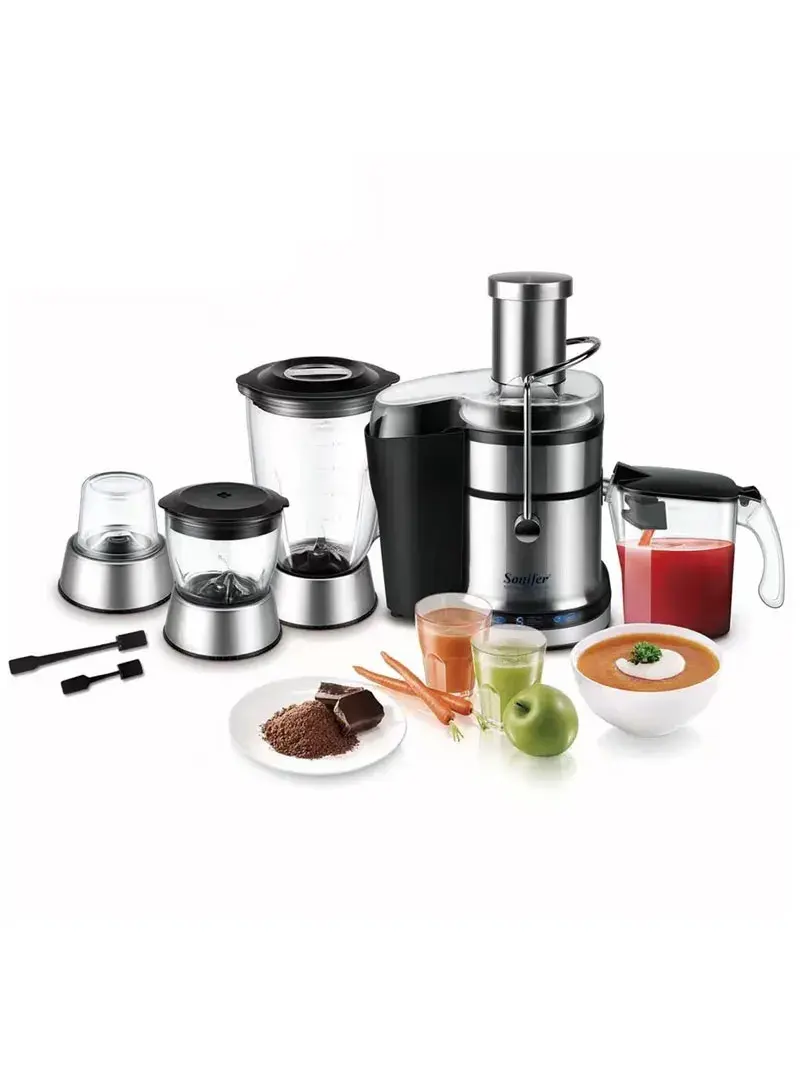 800W 4-In-1 Juicer & Blender Set: Juicer Blender Mincer & Mill - Power with 5 Speeds & Pulse Settings SF-5509