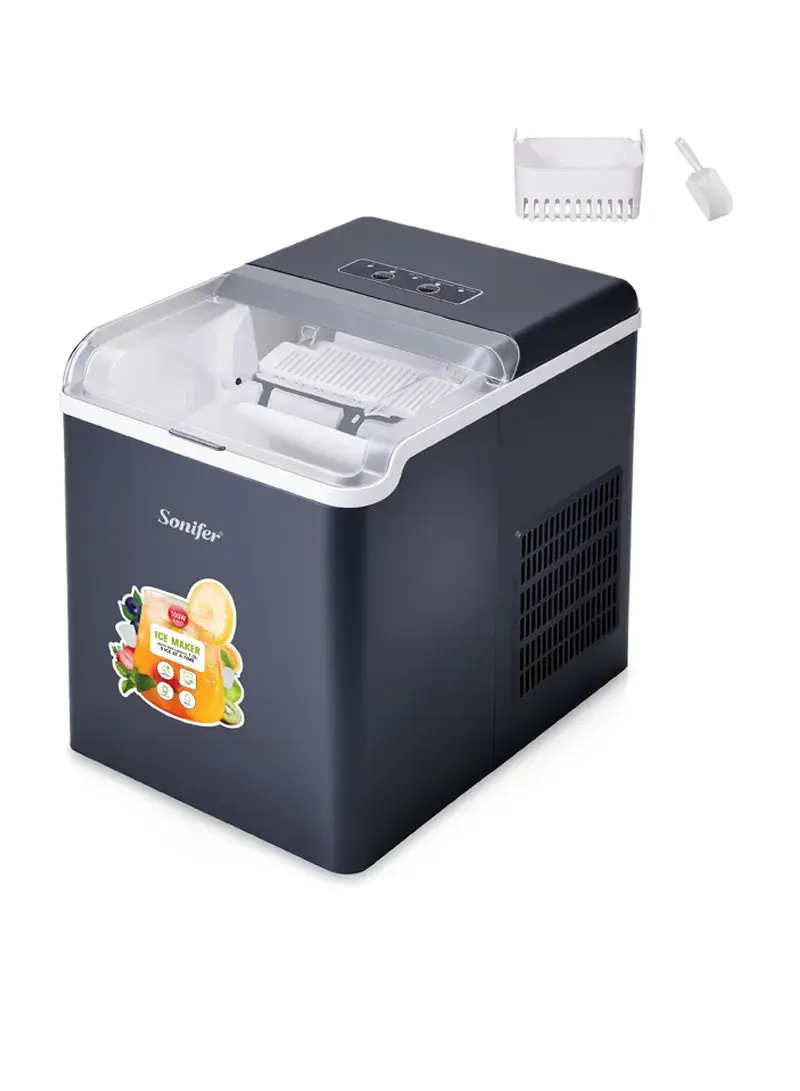 1.3L 100W Electric Ice Maker 9 Ice Cubes at a Time With Ice Basket & Ice Spoon SF-6529