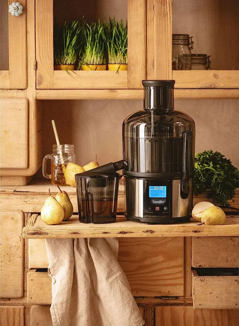 800W Juice Extractor with 2L Pulp Container 500mL Juice Cup & Crystal Display SF-5532