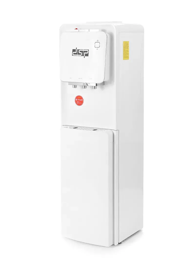 Top Loading 3-Spout Water Dispenser, Cooler Dispenser with Storage Cabinet, Hot, Cold & Room Temperature Settings & Safety Lock KK3022 - White