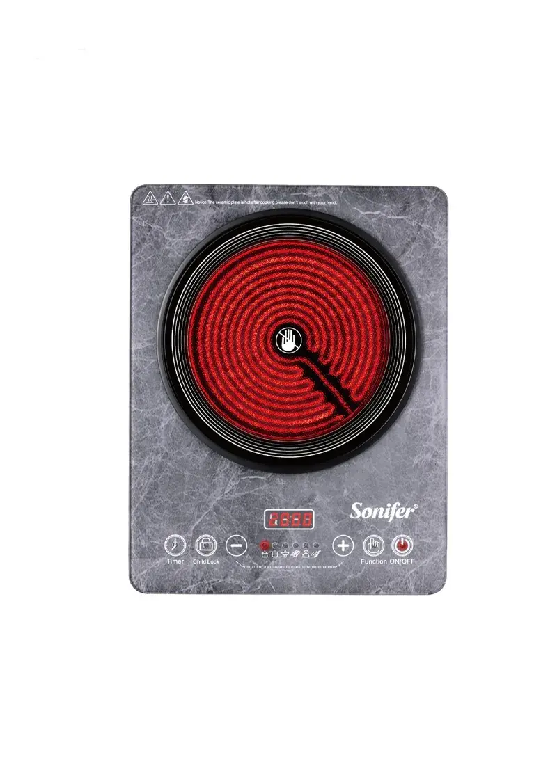2000W single glass heating electric touch digital infrared cooker SF-3066