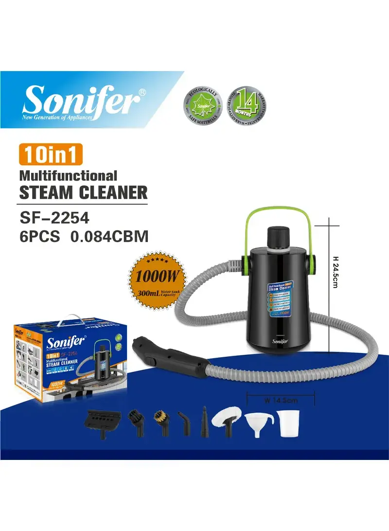 1000W 10 In 1 Multifunctional Steam Cleaner with High-Temperature & High-Pressure Cleaninge SF-2254