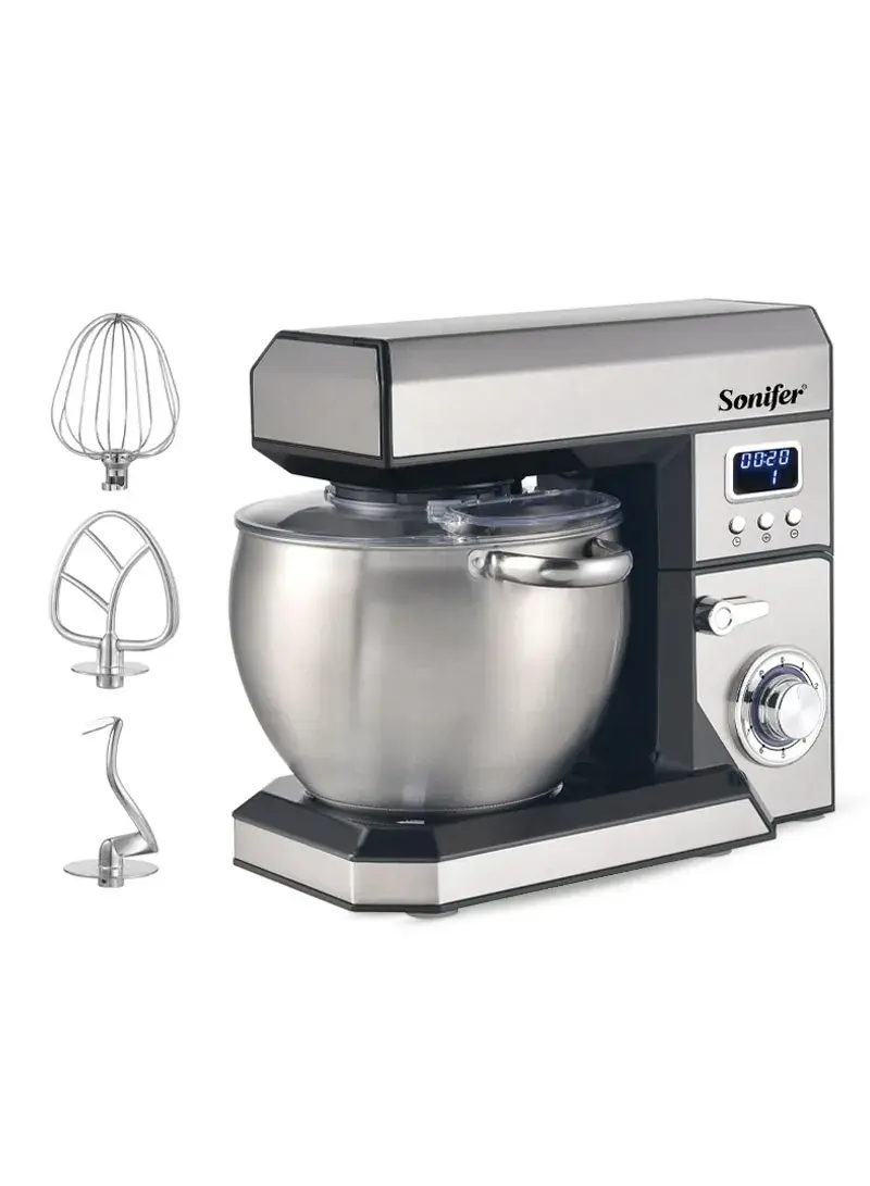 1500W 8.5L Stand Mixer With Stainless Steel Bowl, Digital Display & 6-Speed Control SF-8143