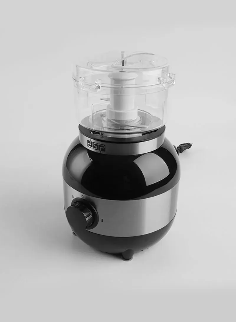 4-in-1 350W PC Plastic Multi-Function Unbreakable Pc Jar Food Processor KJ3063 - Silver & Black