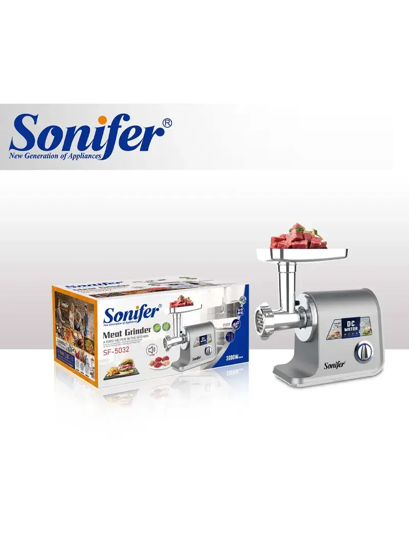 3000W Aluminum Die-Cast Housing DC Motor Electric Meat Grinder SF-5032