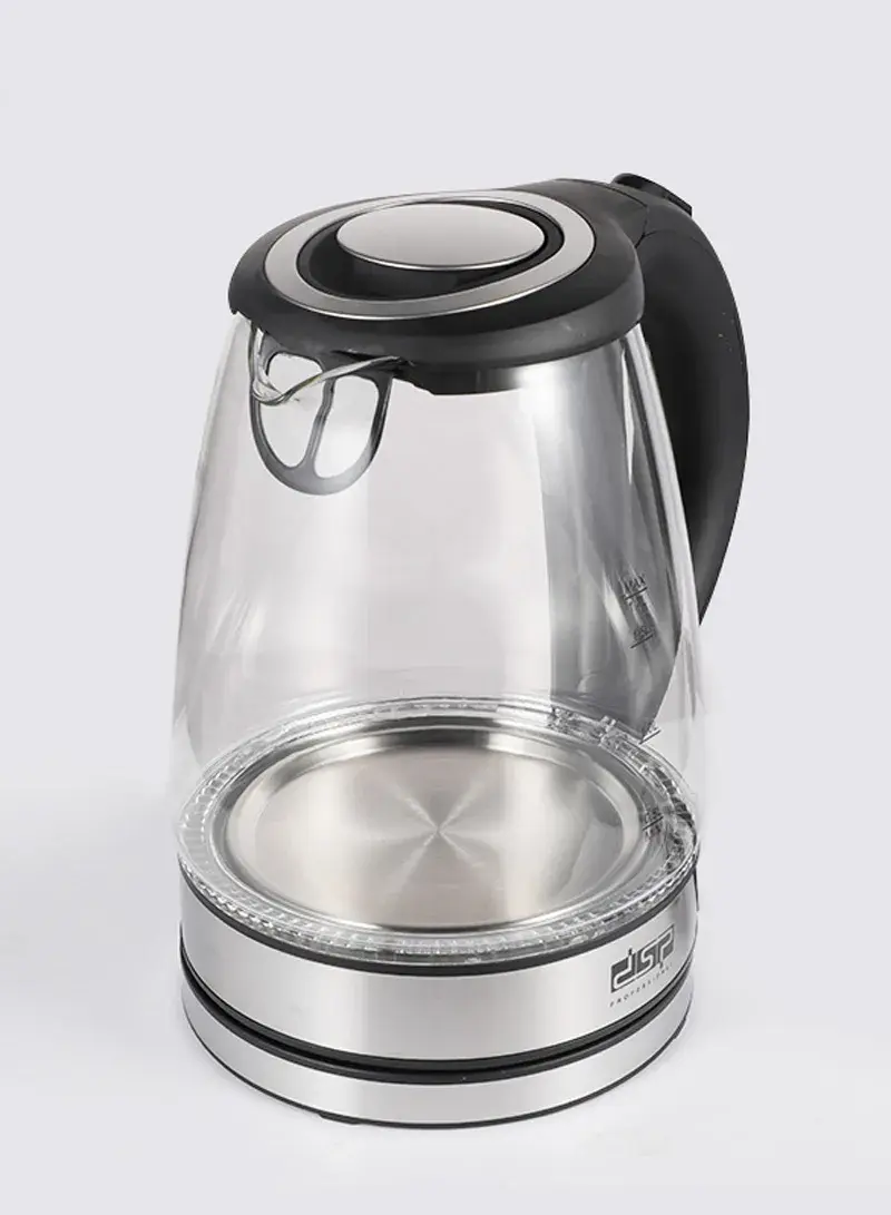 2200W 1.7L High Borosilicate Glass Electric Kettle With Blue LED Light KK1272 (D20 x H35)cm