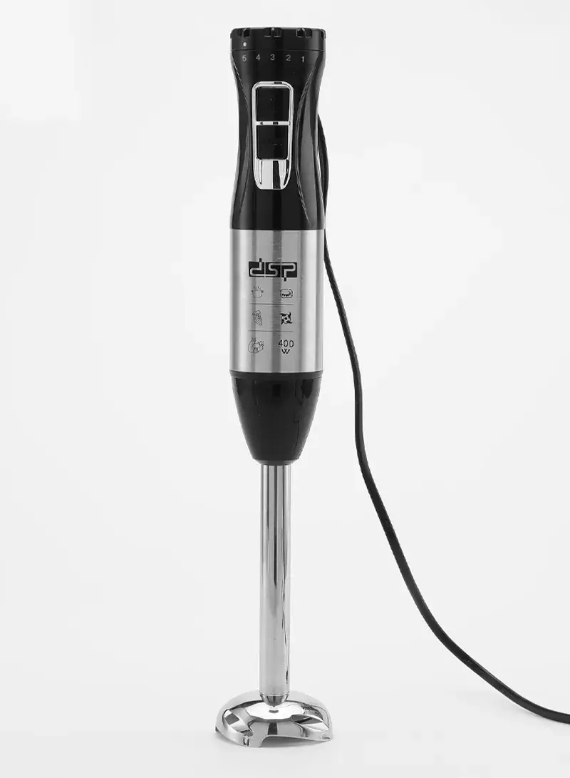 400W Stainless Steel Hand Blender With Turbo Function & Variable Speed Control KM1169 - Black