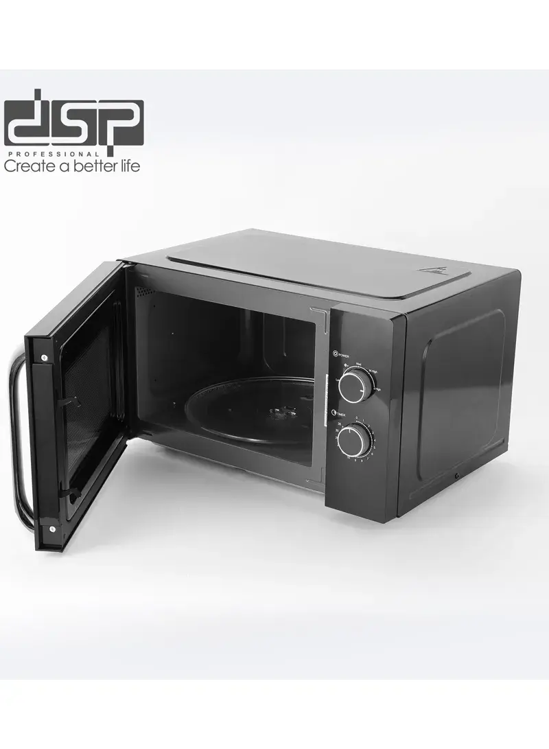 1520W 30L High-Power Electric Microwave Oven with Adjustable Time & Temperature KB6007 - Black