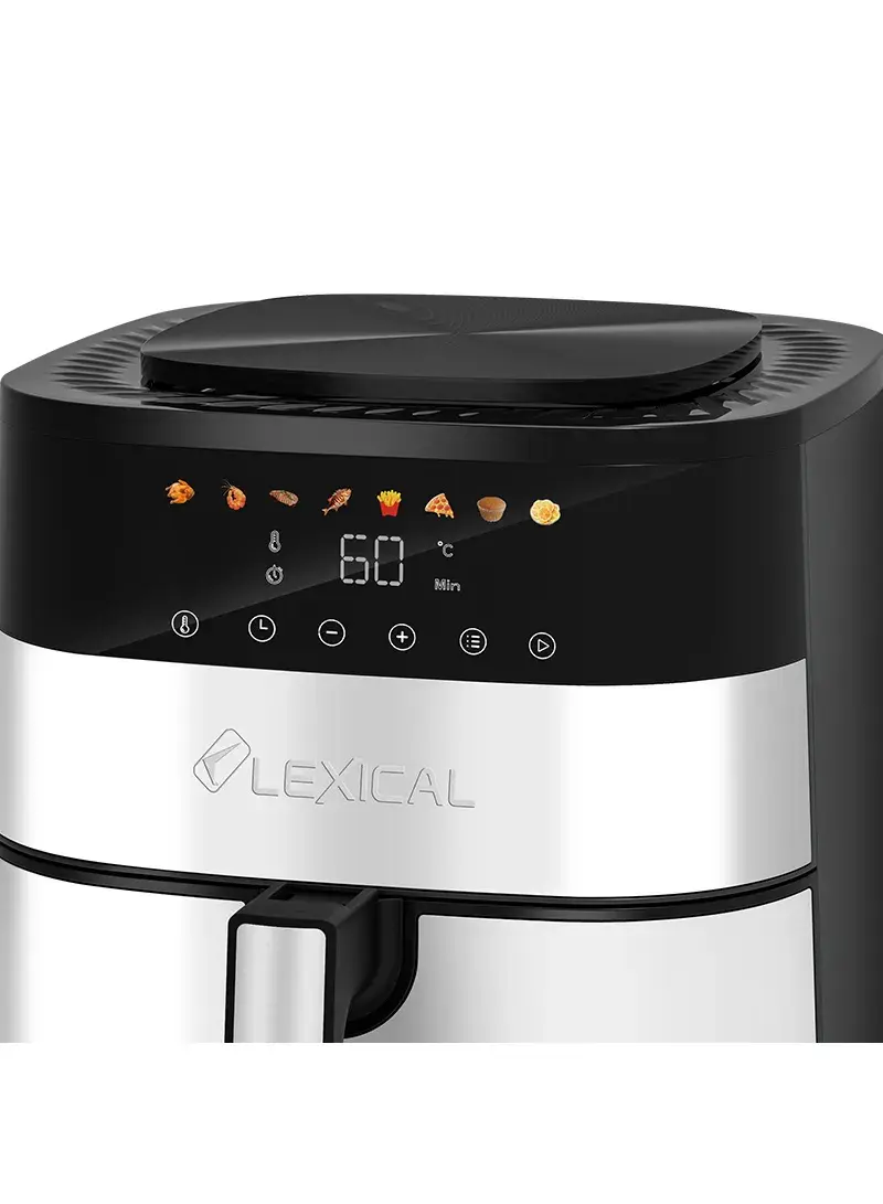 1800W 9L Multifunctional Bottom Heating Air Fryer With Touch Control, LED Display, Temperature Control, & 8 Presets For French Fries, Wings, Vegetables, Toaster & Many Other LAF-3060