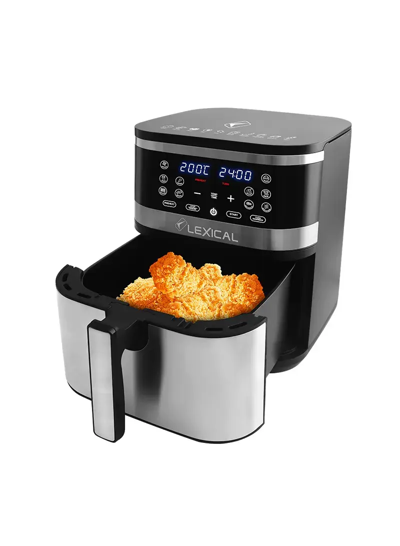 1800W 8L Multifunction Touch Control Air Fryer With Anti-Burning Pan, LED Display, Temperature Control, Overheat protection, 7 Presets & Auto Shutoff LAF-3050