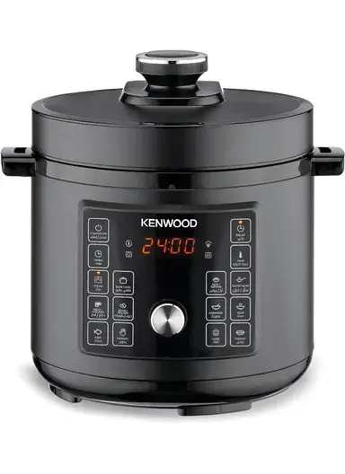 Kenwood Electric Pressure Cooker 6L Smart Steam Pot 16-in-1 Multifunctional Programmable Multicooker, Steamer, Rice Cooker, Slow Cooker, Saute Pot, Soup, Yogurt, Cake &amp; More PCM90.000BK