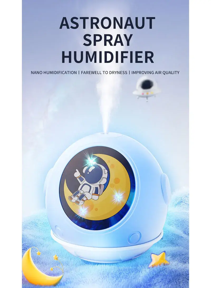 110ml Astronaut Aroma Air Humidifier with Soft LED Night Light, Stylish & Quiet Design XM66