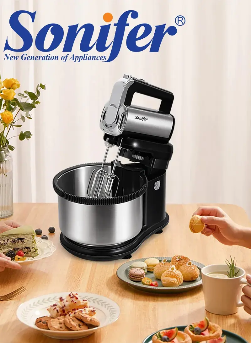 500W 4.0L Stainless Steel Self-Rotating Mixing Bowl Stand SF-7032