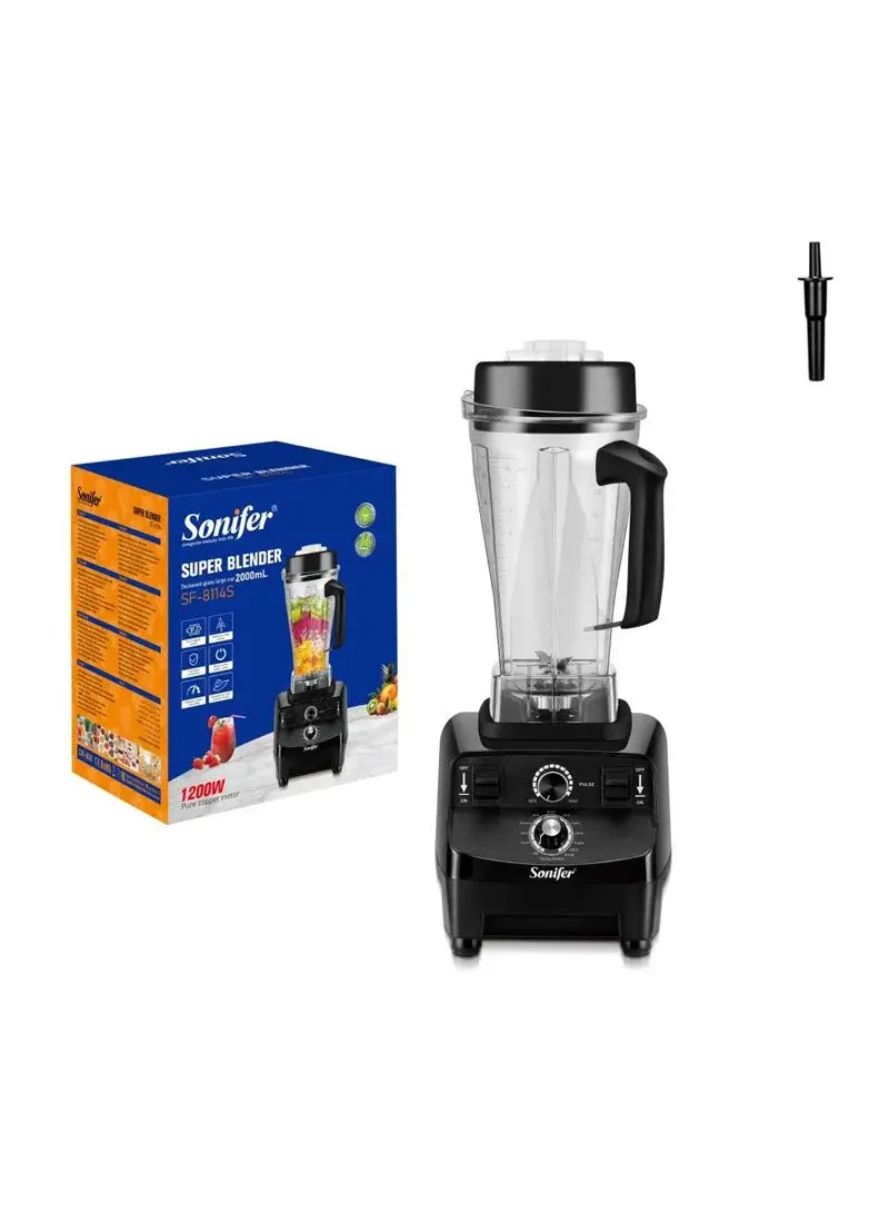 1200W Professional Commercial Blender Variable Speed Pulse Function Glass Jar SF-8114S