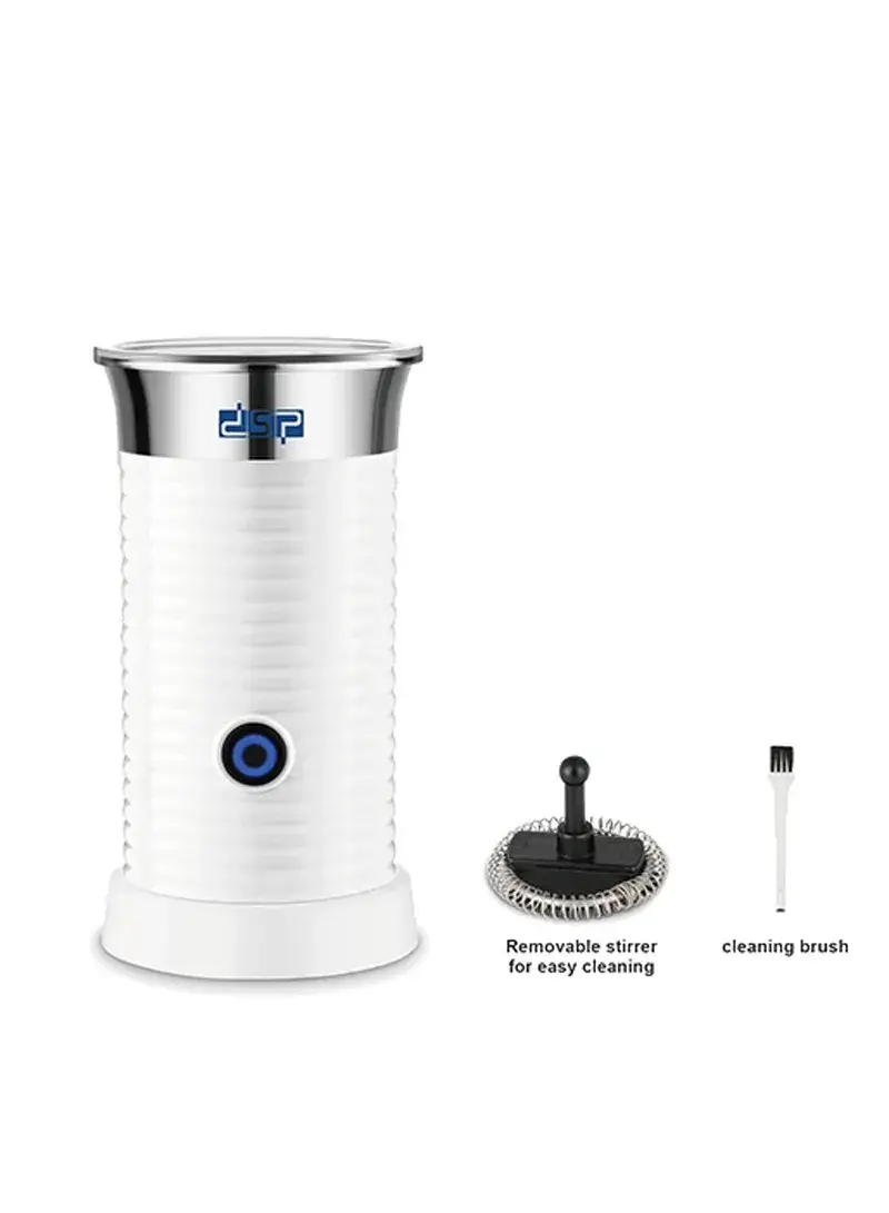550W Stainless Steel Electric Milk Frother, Multi-Use Boil-Dry Protection Milk Frother with Cleaning Brush KA3143
