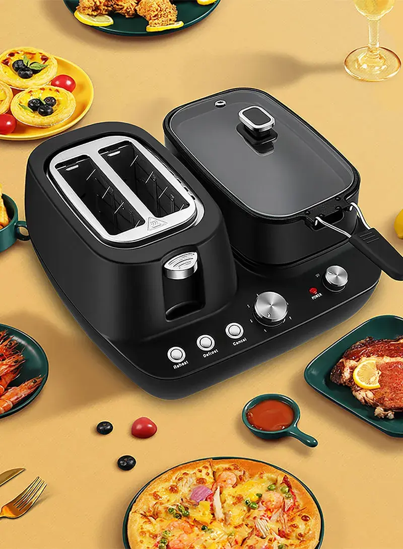 1350-1600W Breakfast Toaster With Frying pan,  multifunctional toaster sf-4024 (L31 x W21 x H12) cm
