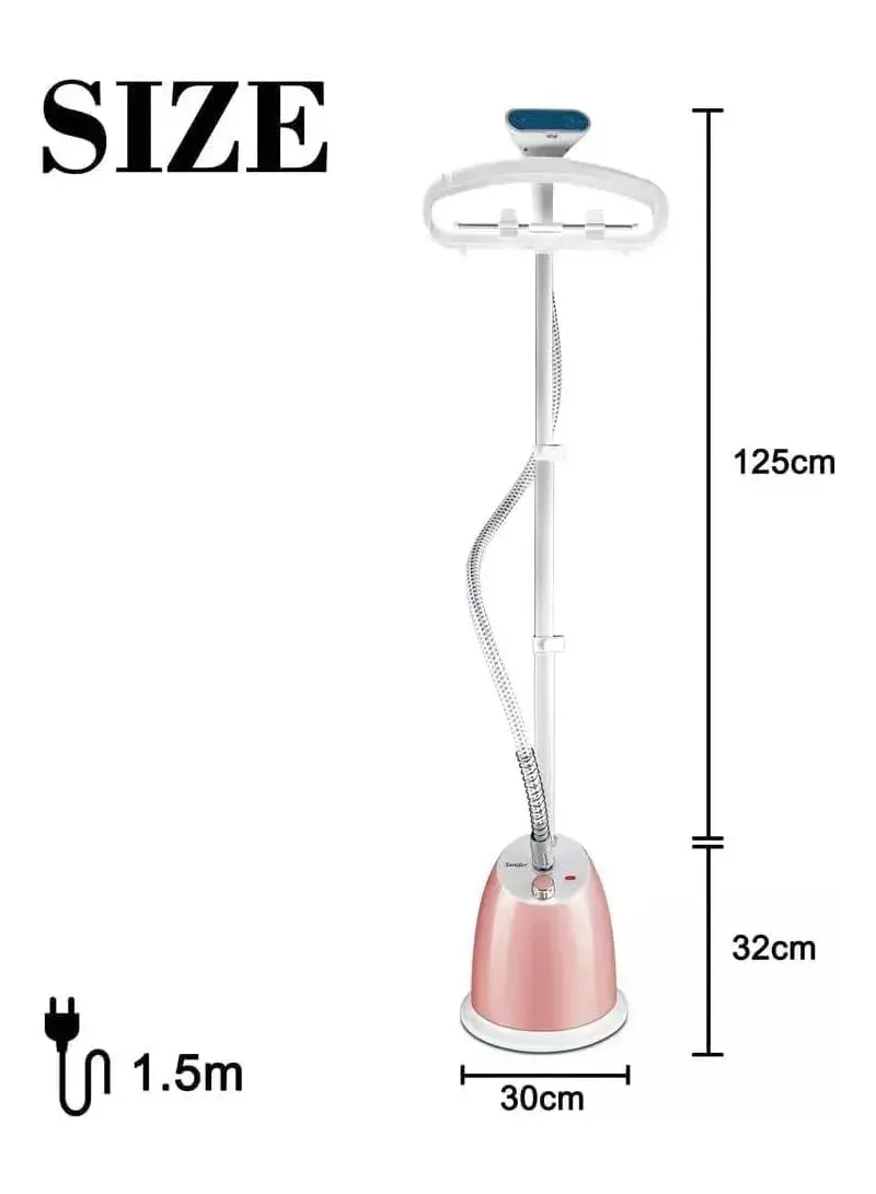 2000W 2L Electric Standing Upright Garment Steamer, Non-Slip Multi-Program Garment Steamer with Water Tank SF-9055 - Pink