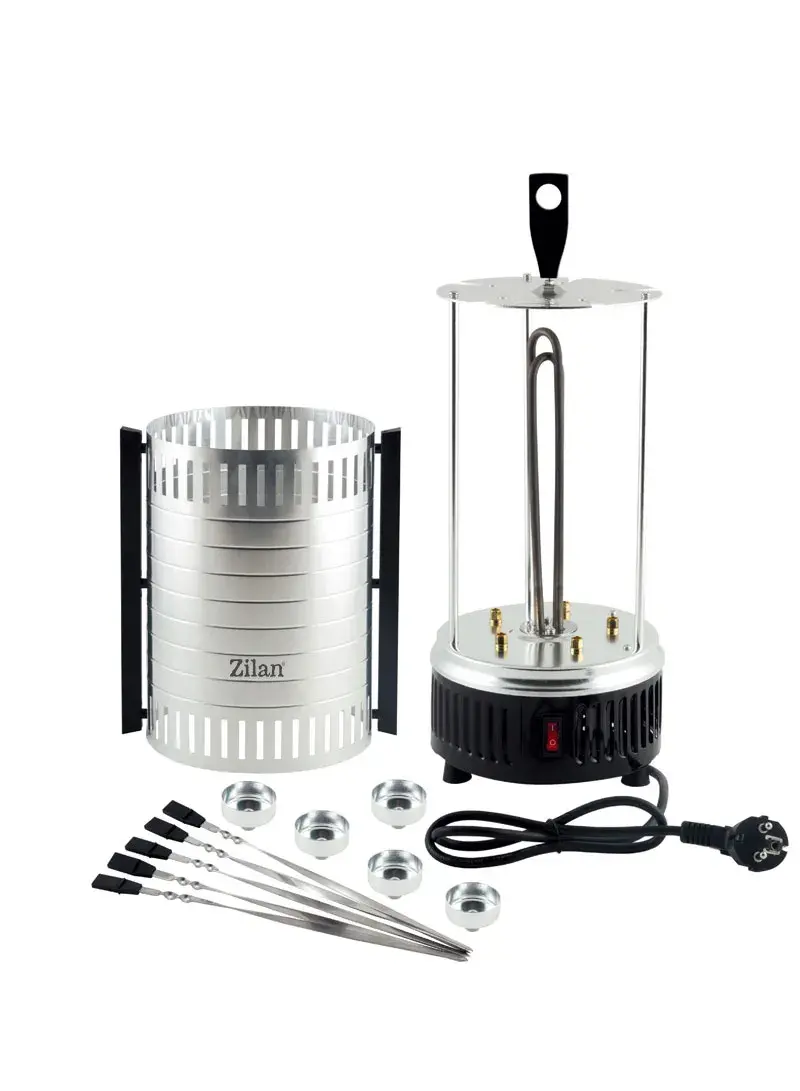 900W 5 Stainless Steel Skewers Electric Vertical Barbecue ZLN5565