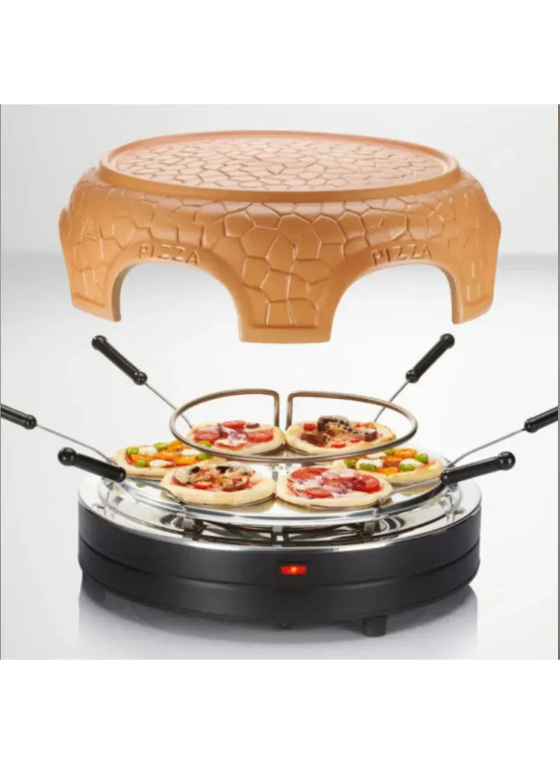 Mini Pizza Maker with Terracotta Dome, 910W, 6-Person Capacity - SPO 910 A1