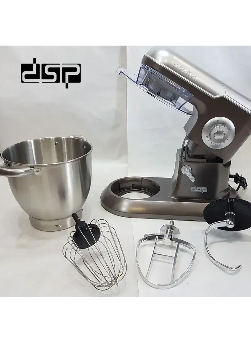 1200W 6.5L 3-in-1 Stand Mixer, Food Processor with Stainless Steel Bowl, Pure Copper Motor & 10-Speed Control (L38 x W20 x H40)cm