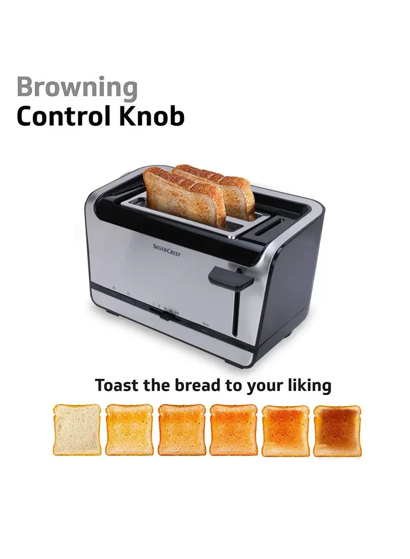 4-Slice Stainless Steel Toaster, 1400W - SDLTD 1400 A1