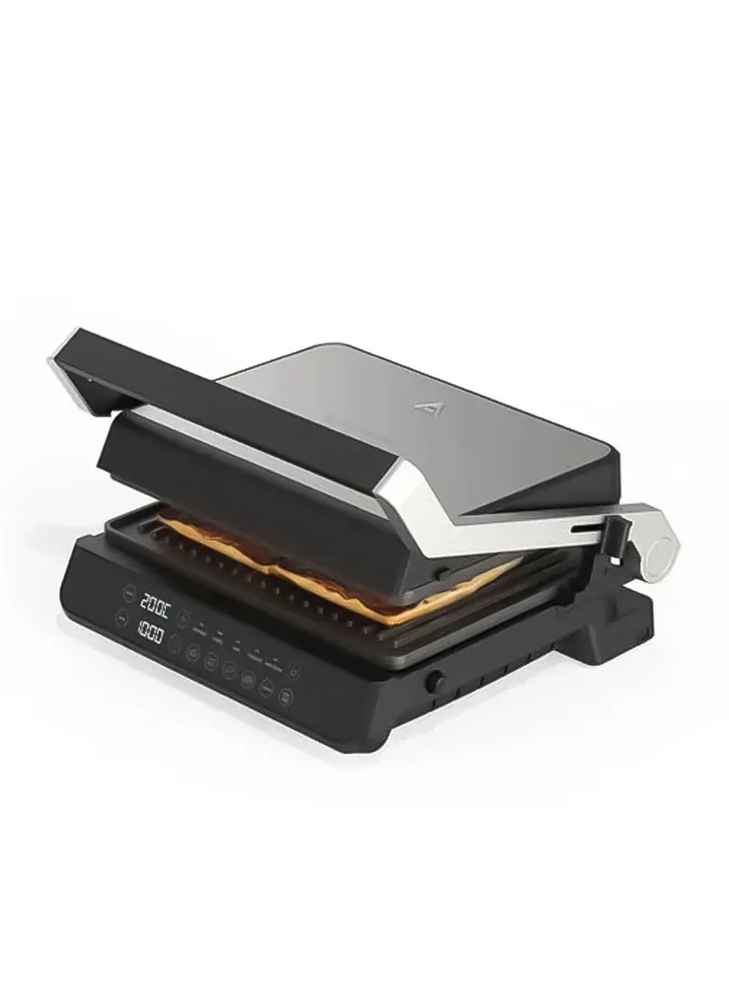 2000W Contact Grill, 5 Cooking Modes, Ceramic-Coated Plates, 180° Open Design - NC-CG240