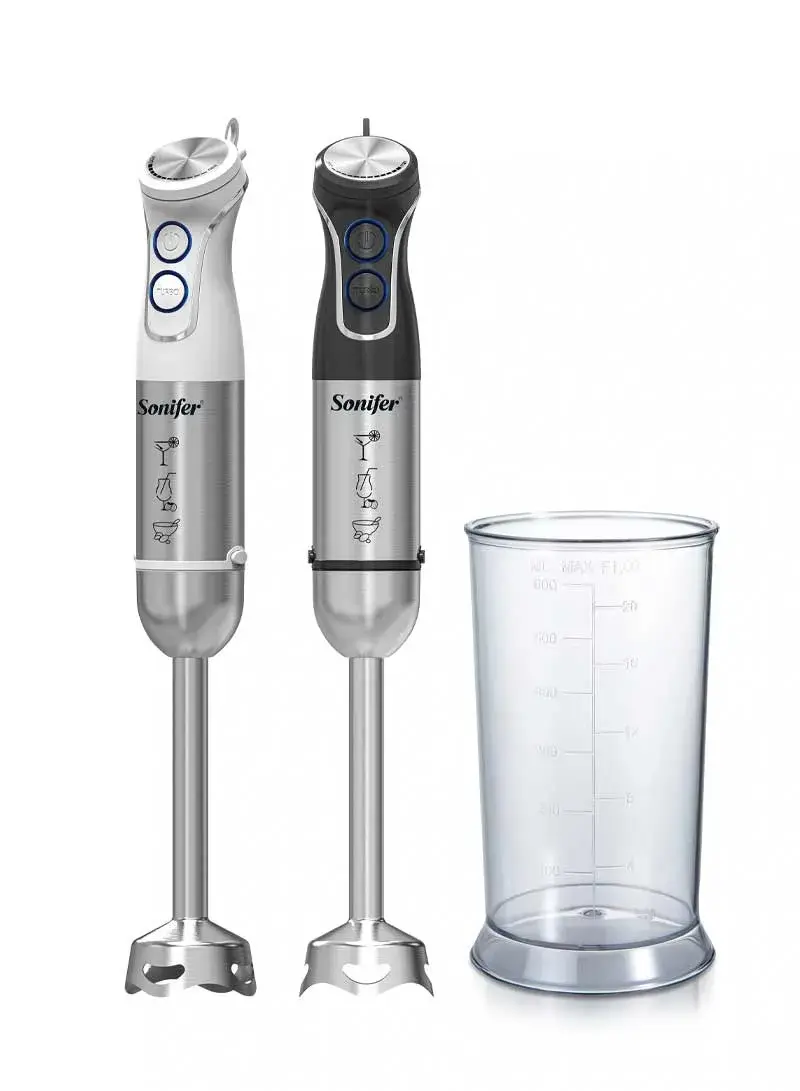 1500W Hand Blender With 600ml Measuring Cup & Turbo Button SF-8142 - White
