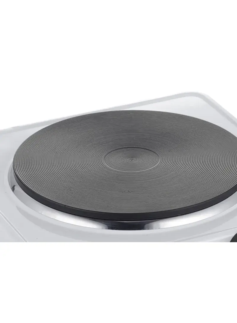 1500W Cast Iron Electric Hot Plate with Adjustable Thermostat & Overheat Protection ZLN2173 - White