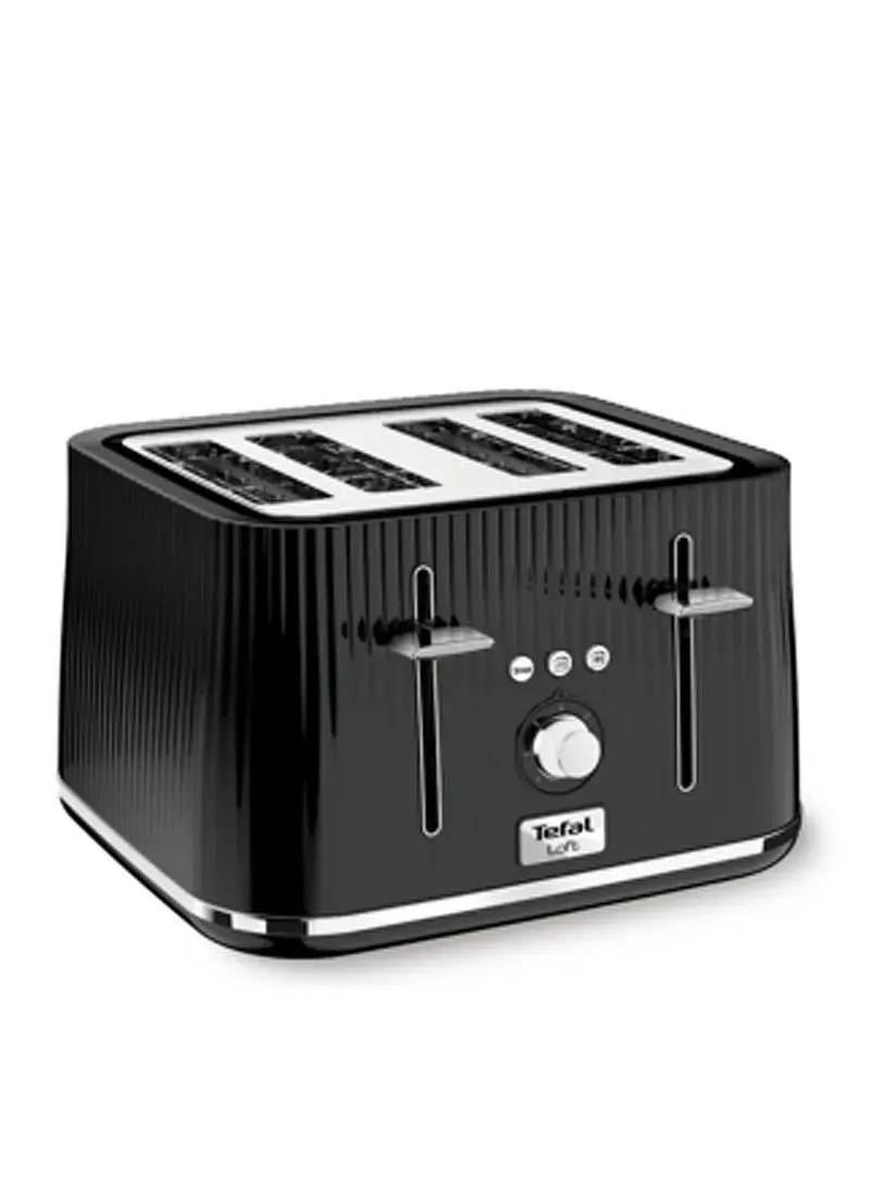1700W Toaster Plastic Tefal Loft TT760840 4-Slot - Black