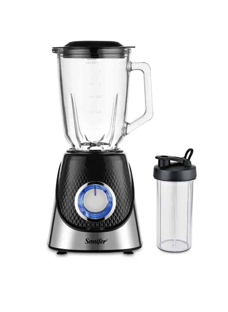 400W 2-IN-1 Blender With 1.5L Glass Jar + 640ML Cup 2-Speed Control SF-8155