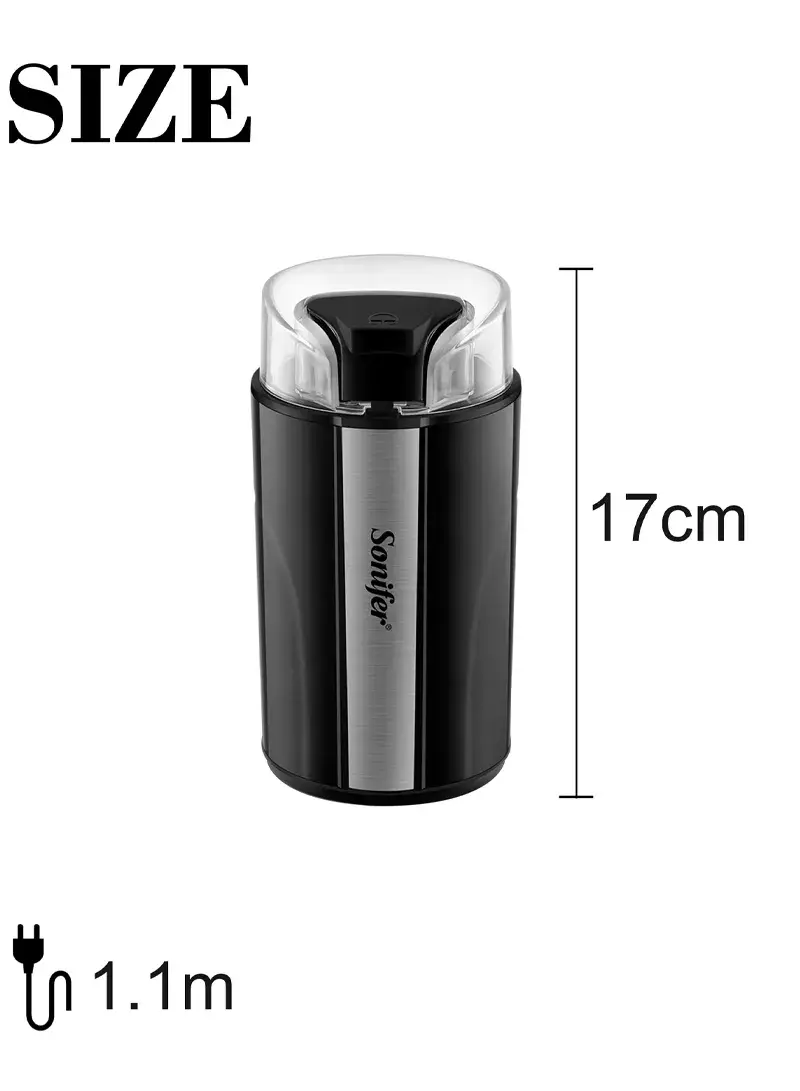 200W 75g Electric Coffee Grinder SF-3567 - White
