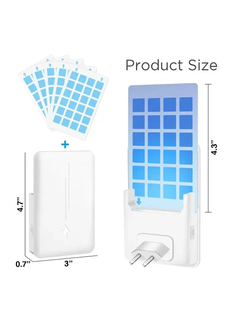 Fly Tapper UV Attractant Catcher Fly Insect Trap Plug-In Mosquito Killer Gnat Moth Catcher, EU Plug 1803 - White