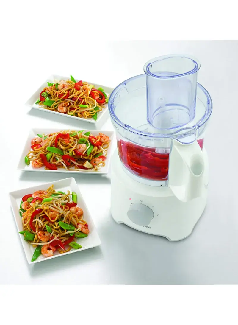 750W 2L Plastic & Stainless Steel Multi-Functional Food Processor With 3 Interchangeable Disks Blender & Whisk FDP03 (D20 x W19 x H36.5)cm