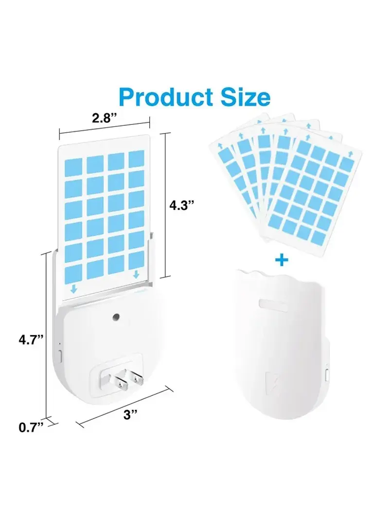 Fly Insect Trap Plug-in Mosquito Killer Gnat Moth Catcher Fly Tapper UV Attractant Catcher, EU Plug 1800 - White