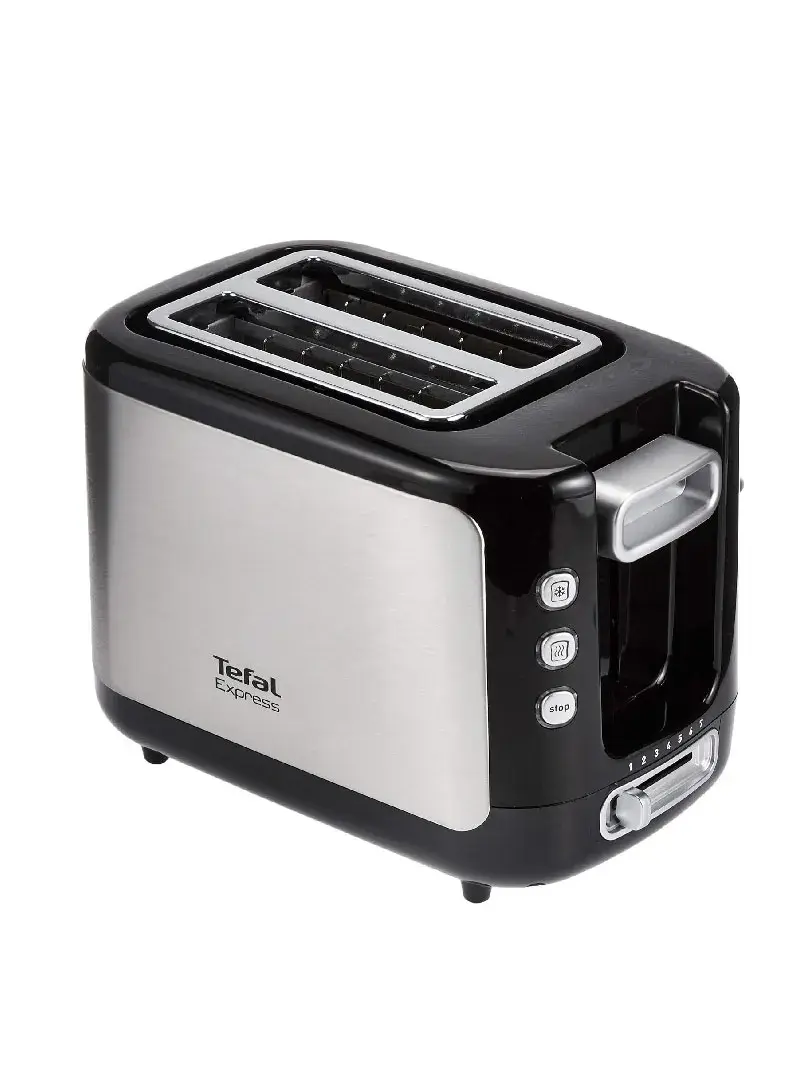 850W Stainless Steel Express 2 Slots Toaster With 7 Settings TT365027 (L20 x W33 x H21)cm - Inox-Black