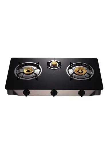 3-Burner Gas Stove, Stainless Steel Design for Efficient Cooking QCGS-03GS